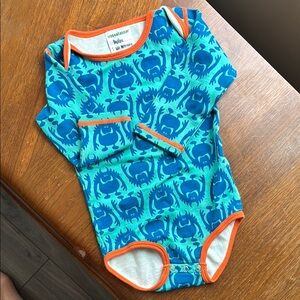 Norwegian Brand Vossatassar Monsterull Body Merino Blend Long Sleeve Onesie